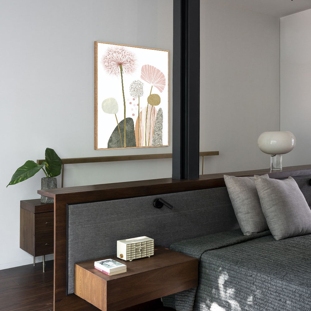 Whimsical Floral – Soft Pastel Botanical Design Canvas Wall Art