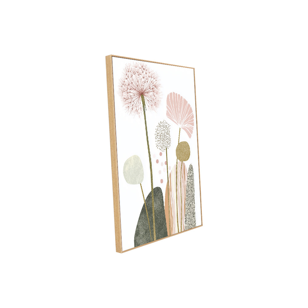 Whimsical Floral – Soft Pastel Botanical Design Canvas Wall Art