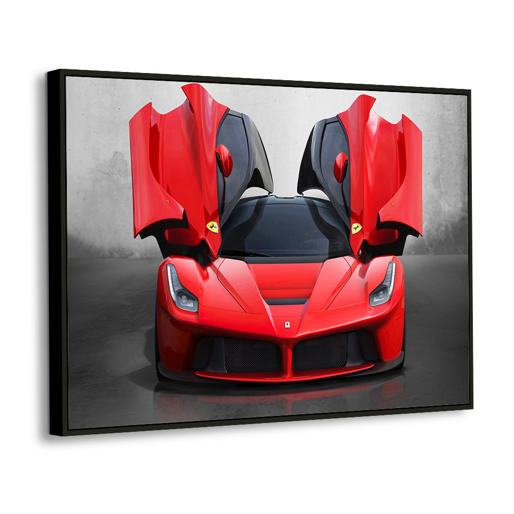 Ferrari LaFerrari - Red Supercar Canvas Wall Art