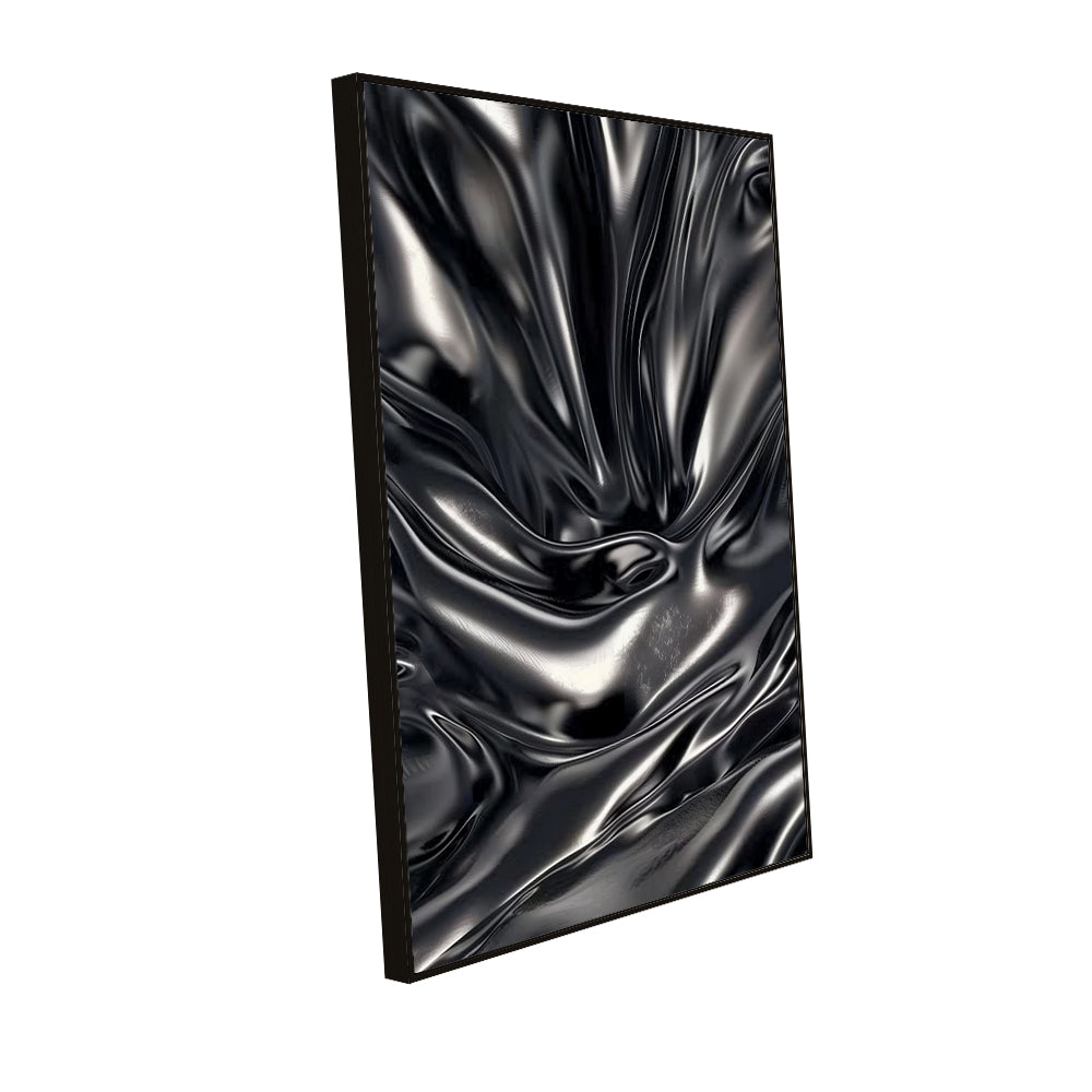 Modern Black Metallic Canvas Wall Art