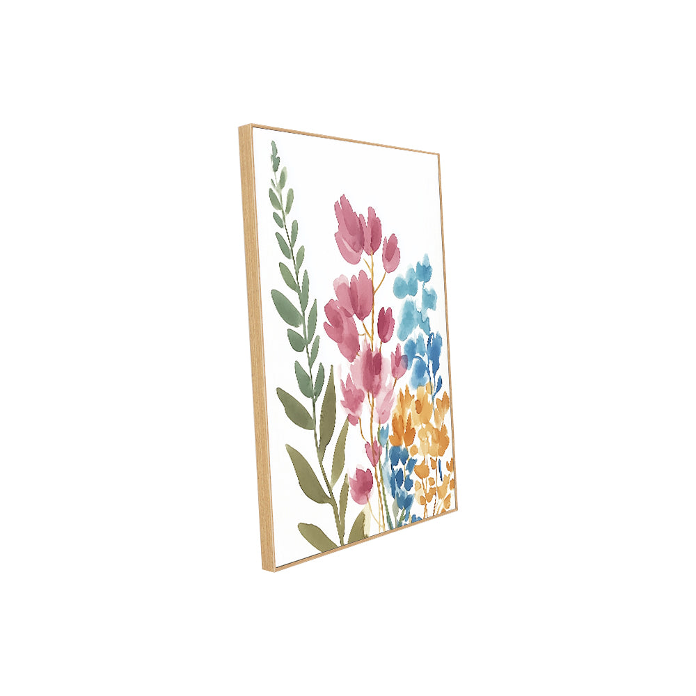 Watercolor Floral - Vibrant Botanical Design Canvas Wall Art