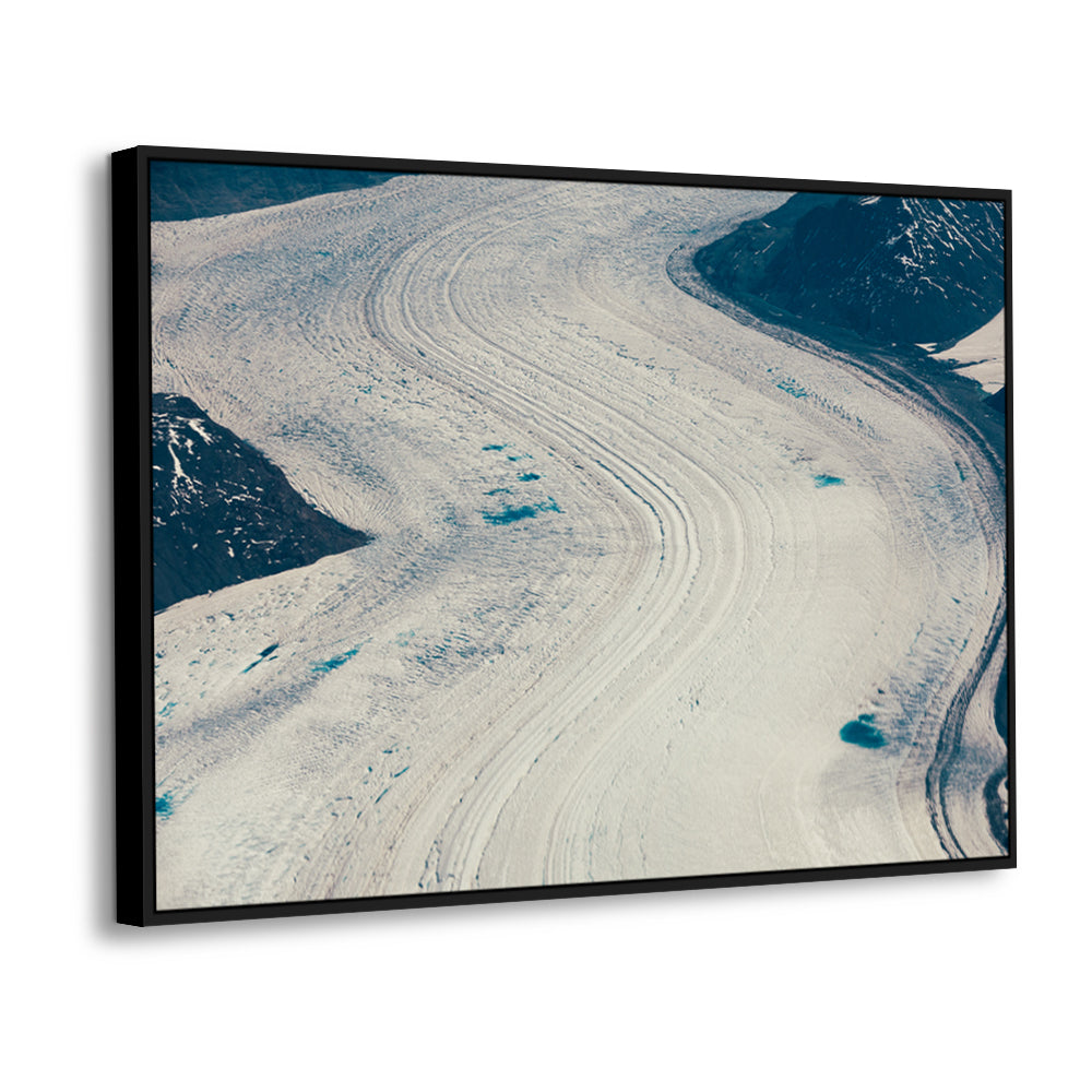Majestic Glacier Flow – Stunning Aerial Canvas Wall Art
