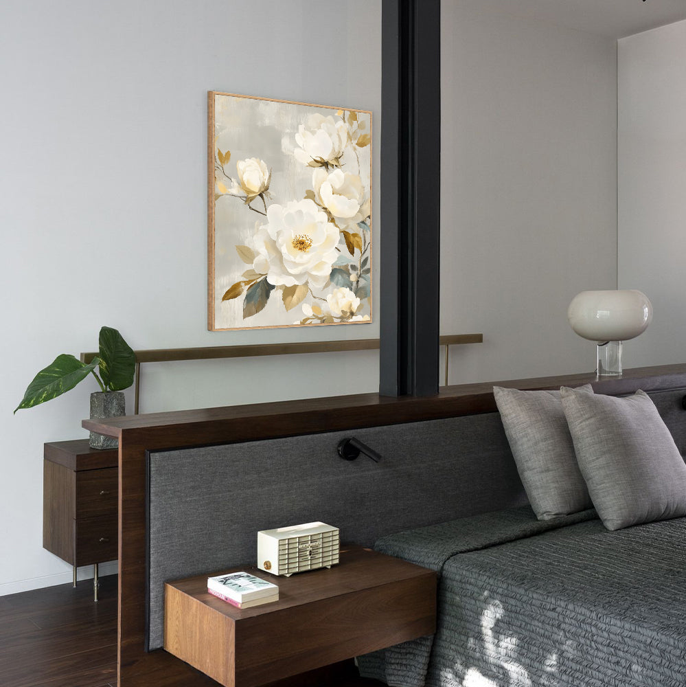 Classic White Floral – Elegant And Timeless Décor Canvas Wall Art