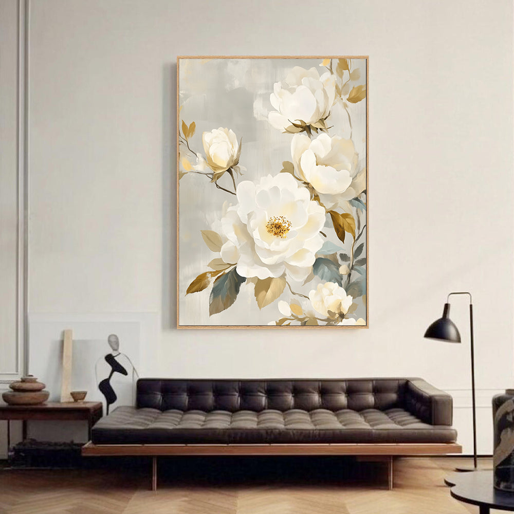 Classic White Floral – Elegant And Timeless Décor Canvas Wall Art