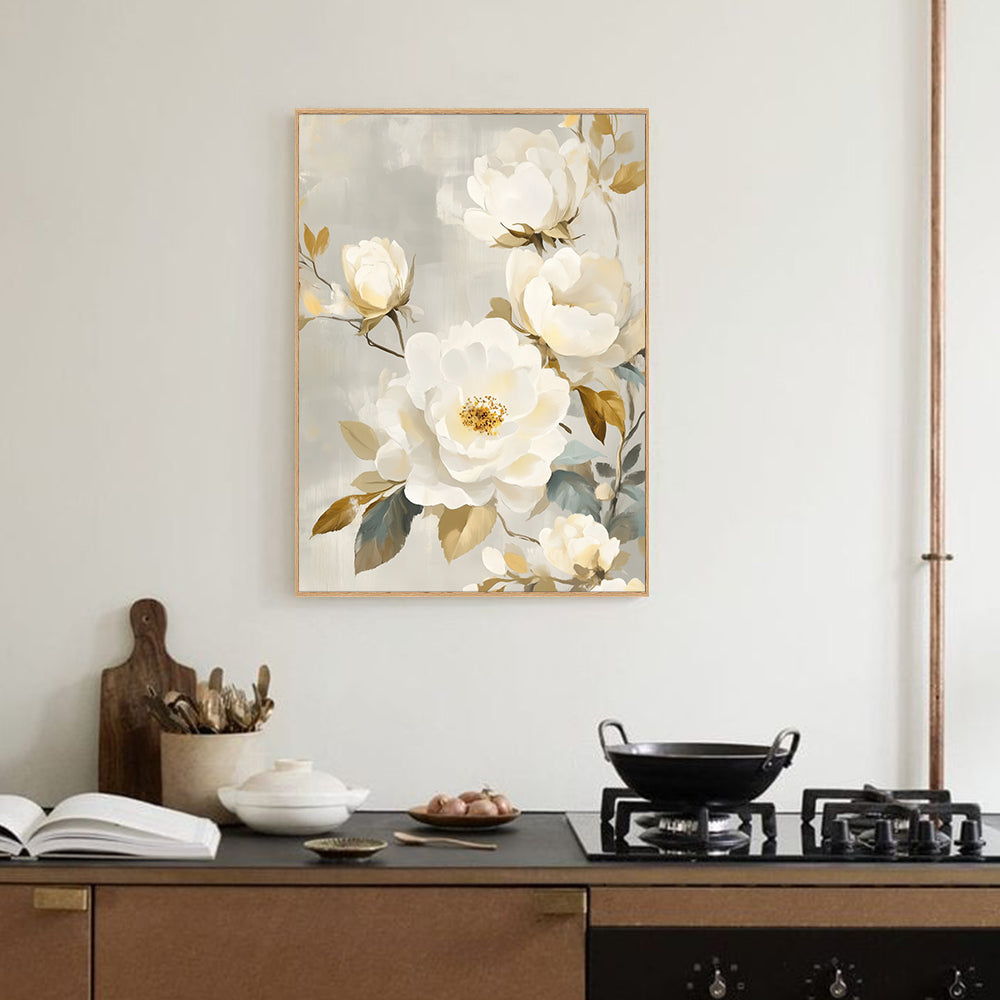 Classic White Floral – Elegant And Timeless Décor Canvas Wall Art