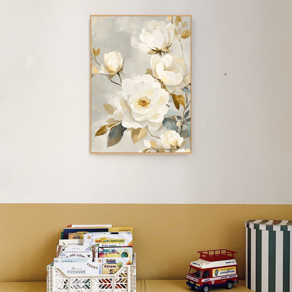 Classic White Floral – Elegant And Timeless Décor Canvas Wall Art