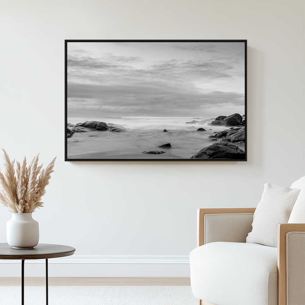 Tranquil Ocean Shoreline Canvas Wall Art