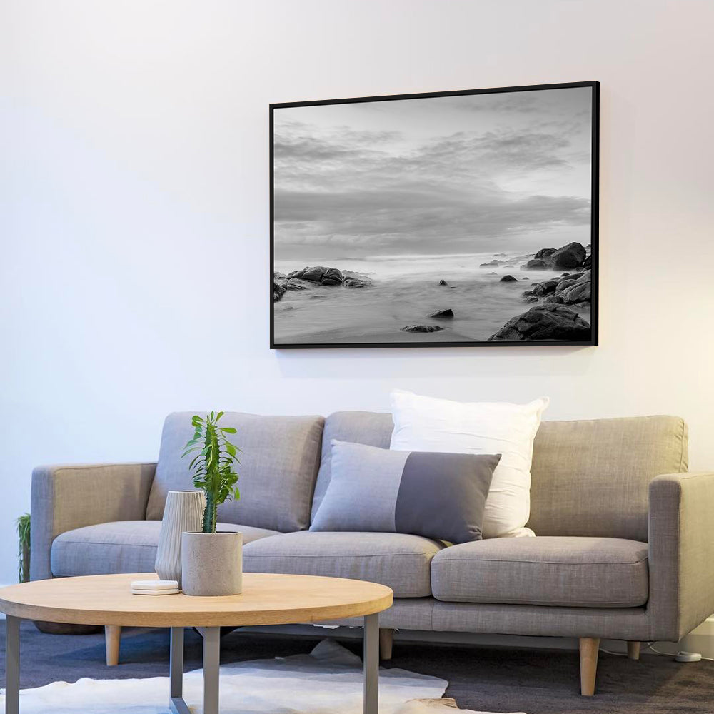 Tranquil Ocean Shoreline Canvas Wall Art