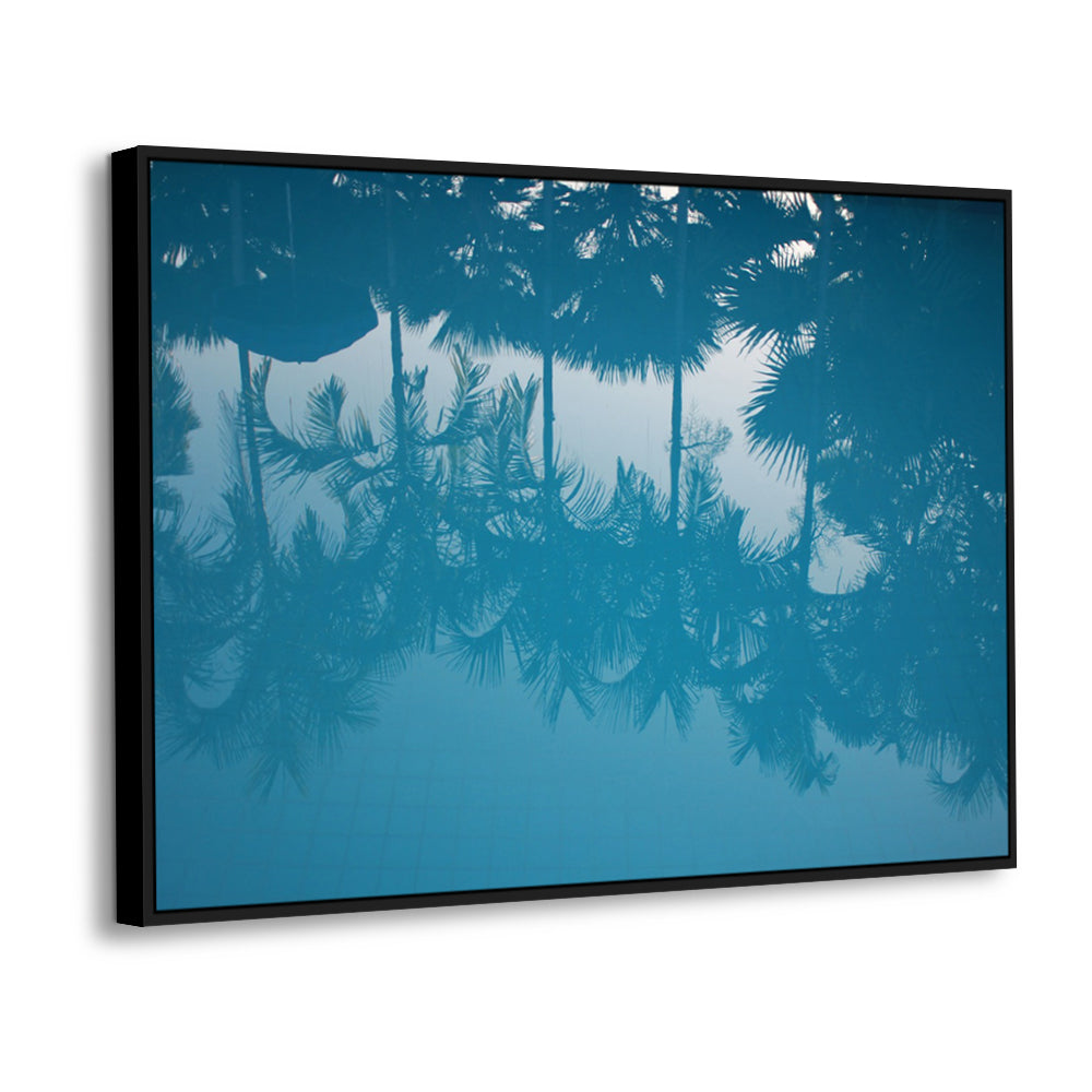 Tranquil Pool Reflection Canvas Wall Art