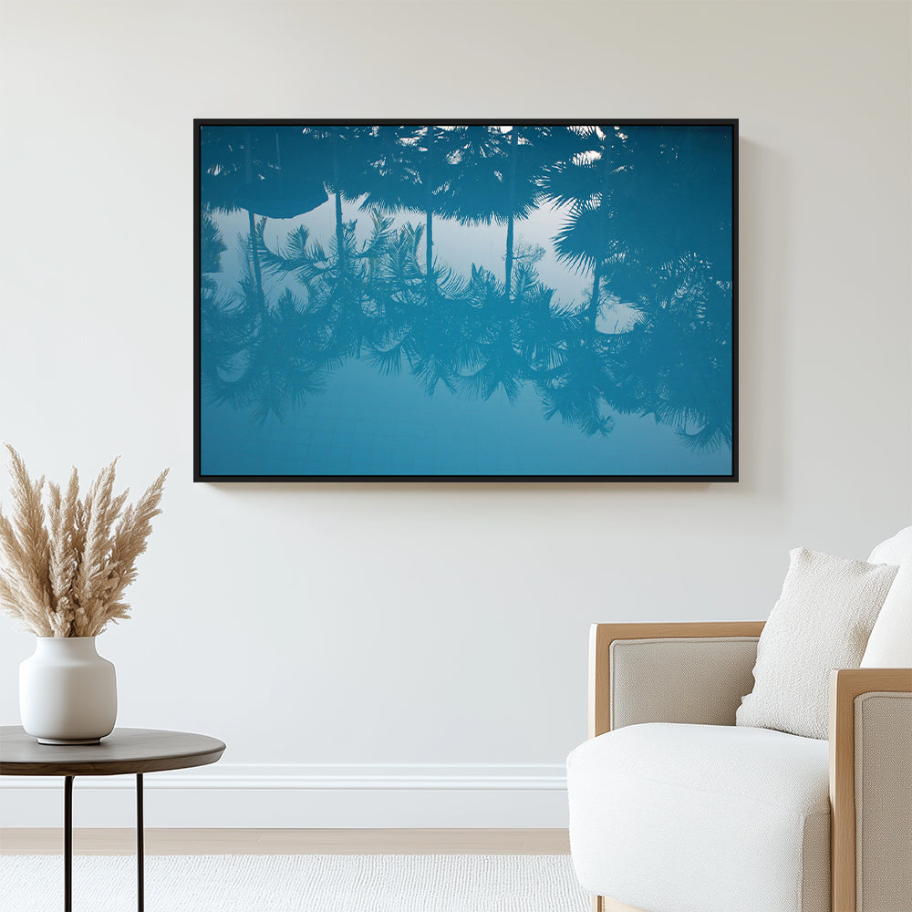 Tranquil Pool Reflection Canvas Wall Art