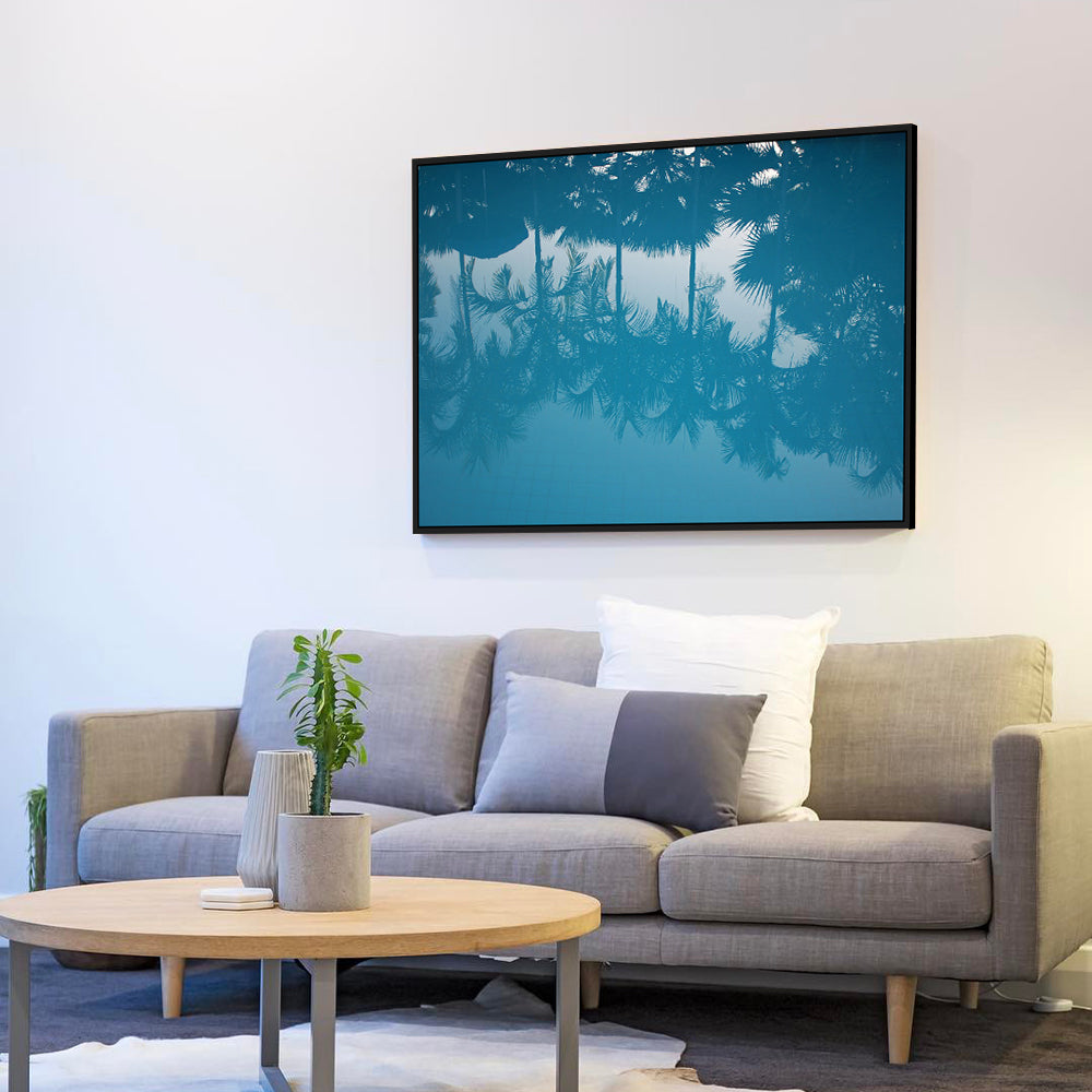 Tranquil Pool Reflection Canvas Wall Art