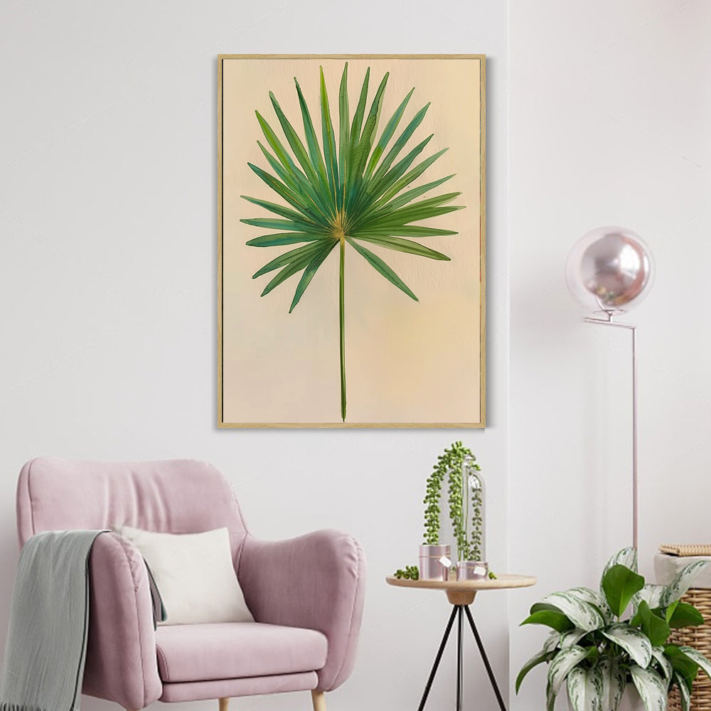 Tropical Elegance Palm Leaf Canvas Wall Art
