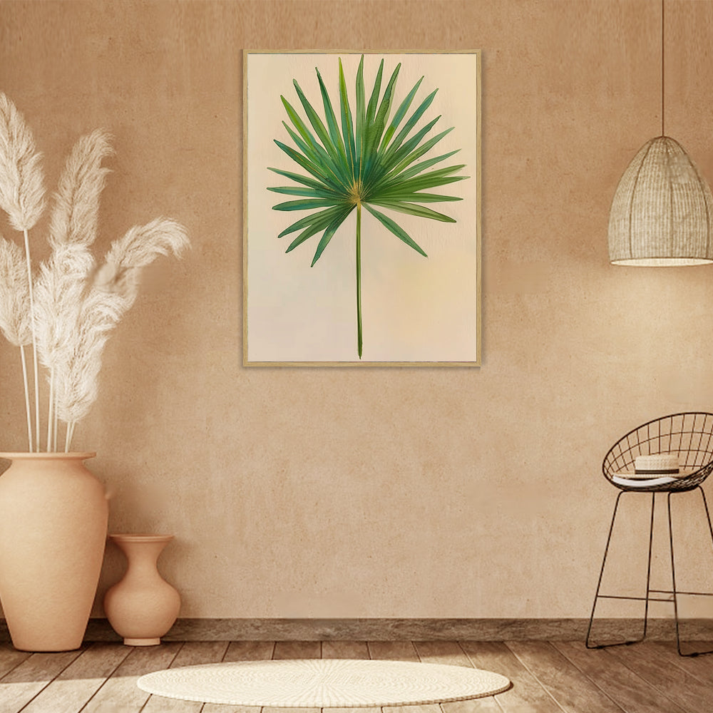 Tropical Elegance Palm Leaf Canvas Wall Art