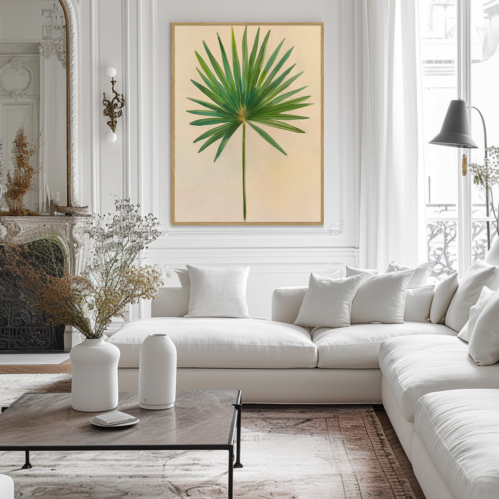 Tropical Elegance Palm Leaf Canvas Wall Art