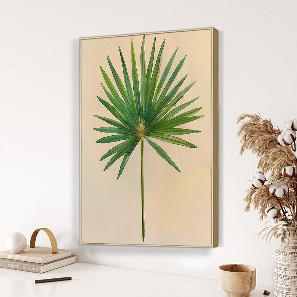 Tropical Elegance Palm Leaf Canvas Wall Art