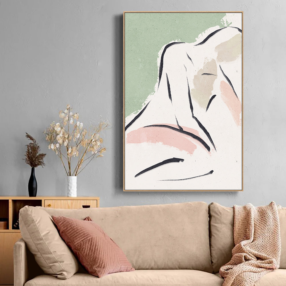 Pastel Figure Canvas Wall Art