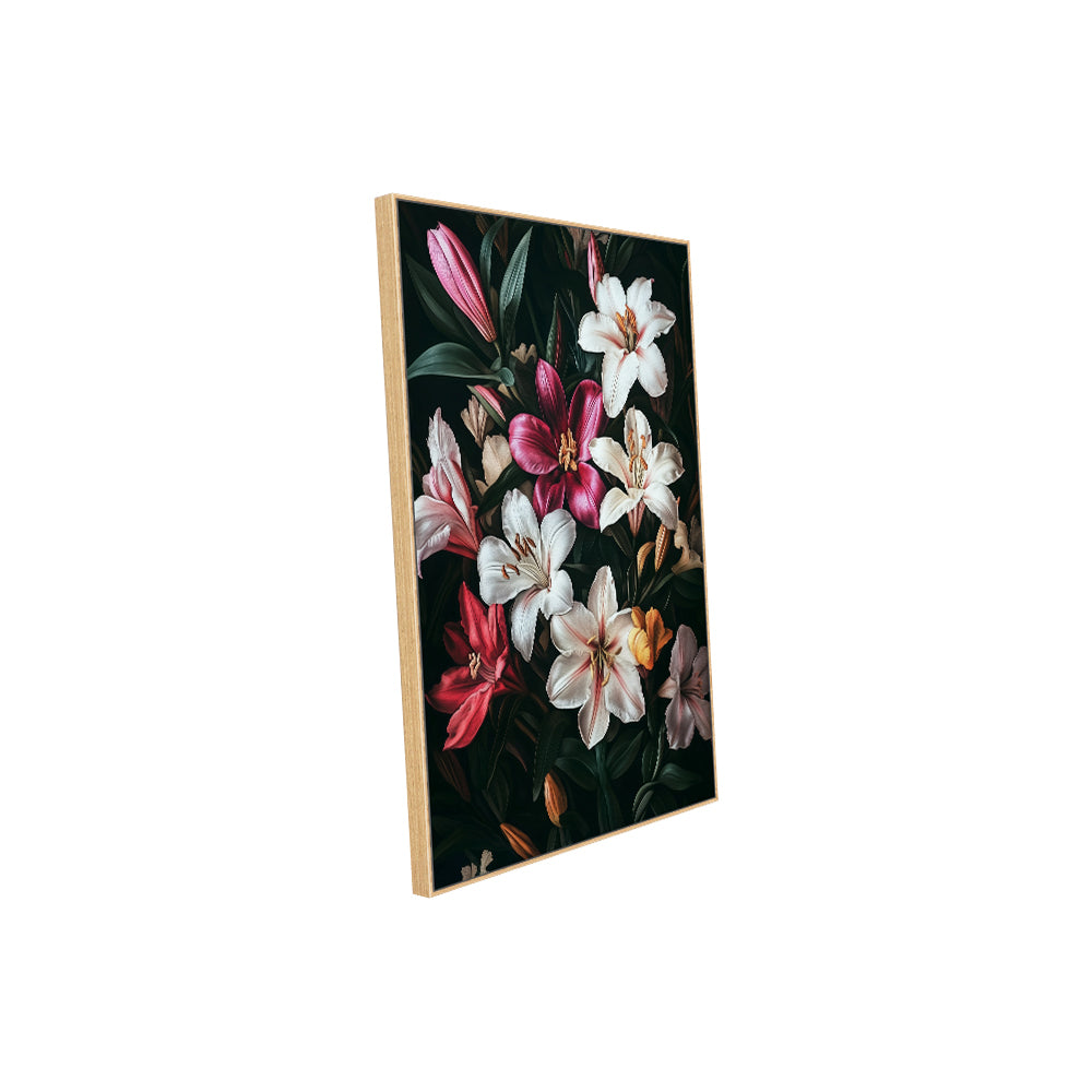 Elegant Lily Bouquet Canvas Wall Art