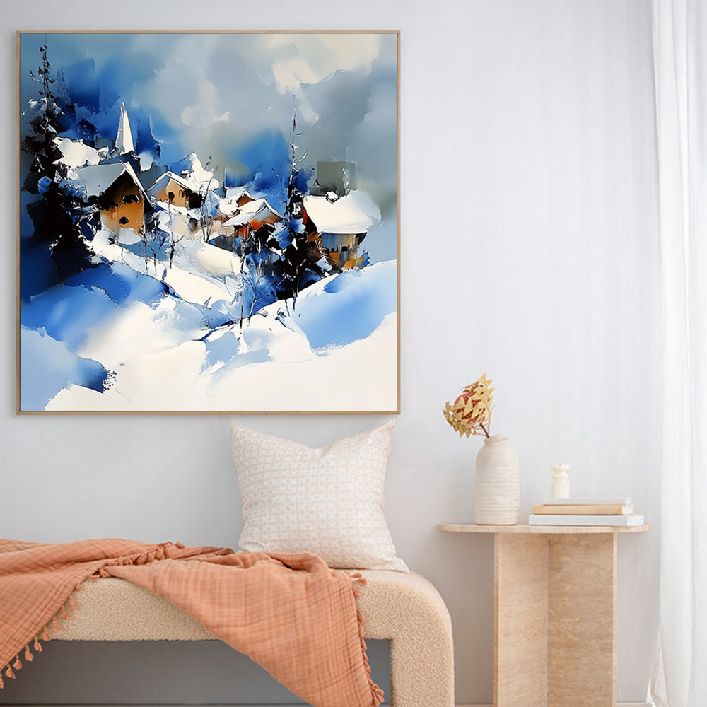 Winter Wonderland Village Canvas Wall Art