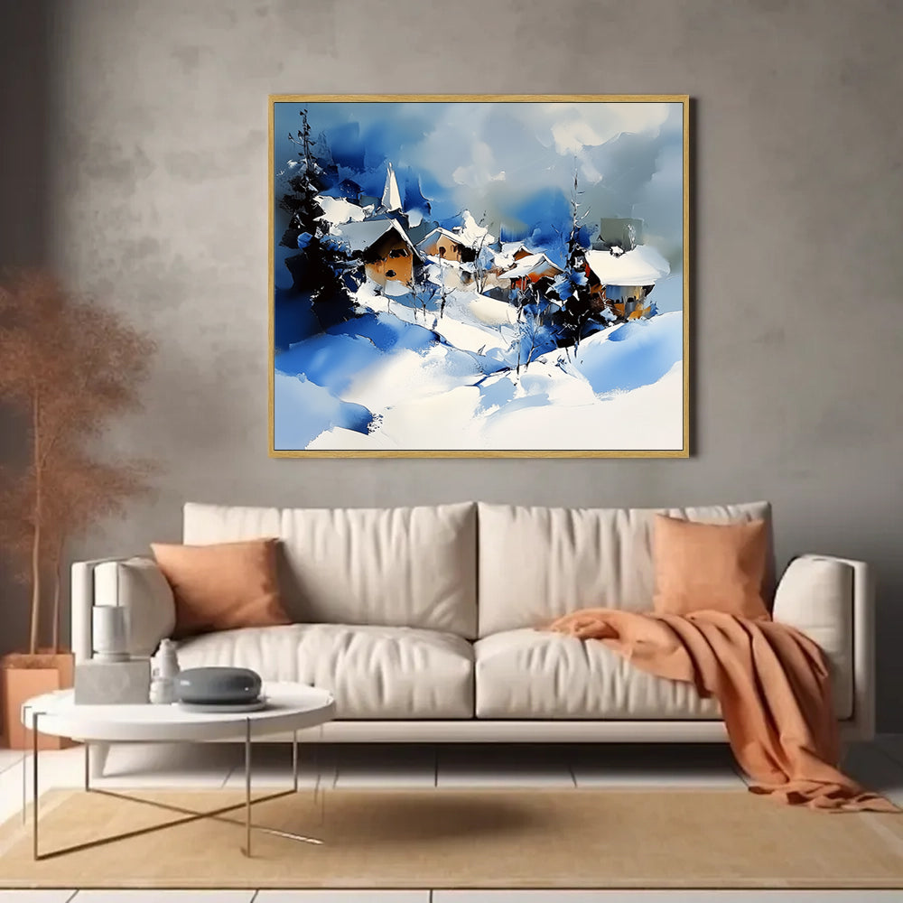 Winter Wonderland Village Canvas Wall Art