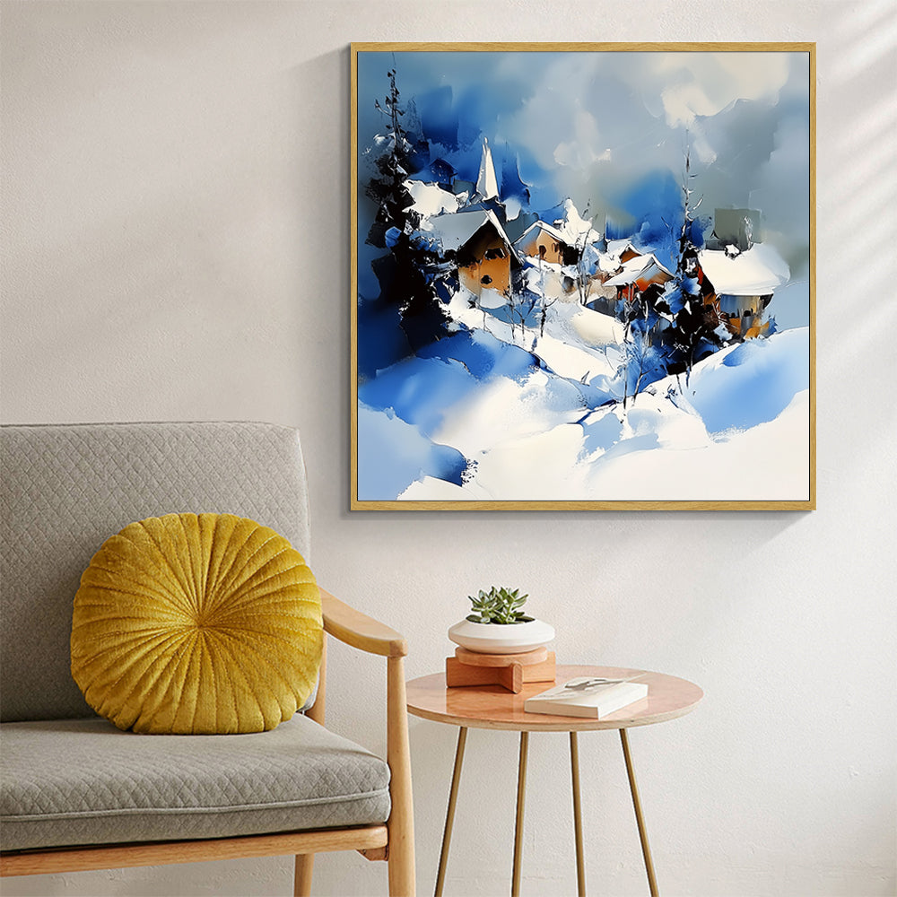 Winter Wonderland Village Canvas Wall Art