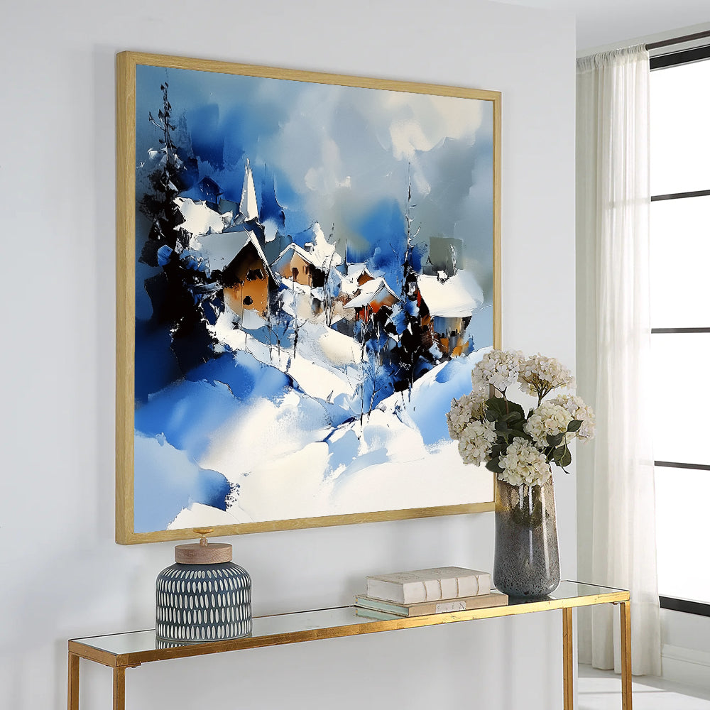 Winter Wonderland Village Canvas Wall Art