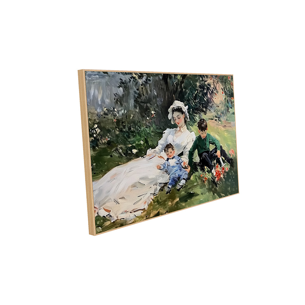 Peaceful Family Picnic – Impressionist-Style Décor Canvas Wall Art