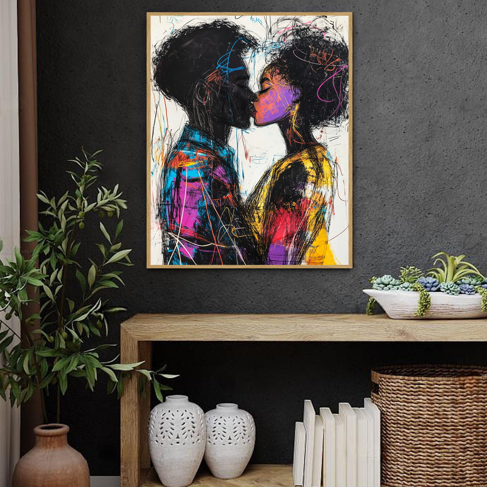 Vibrant Expression of Love-Canvas Wall Art