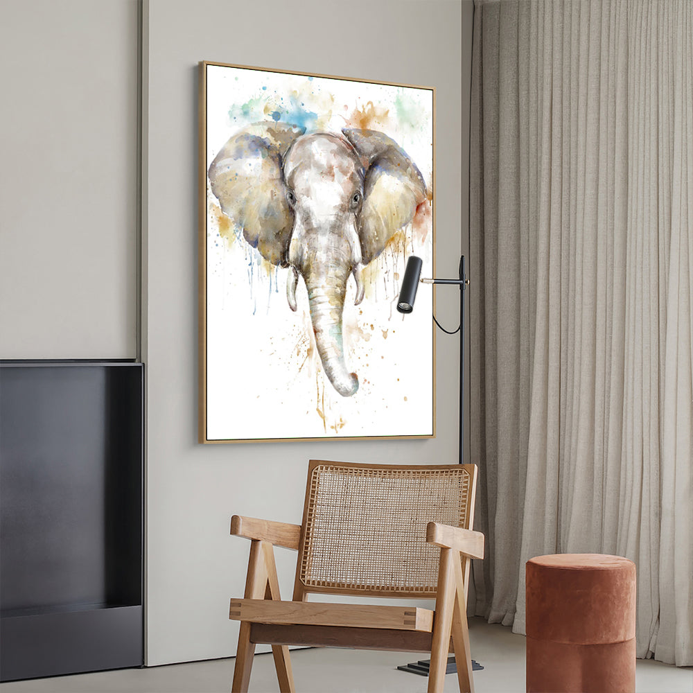 Majestic Elephant Watercolor – Wildlife-Inspired Artistic Print Canvas Wall Art