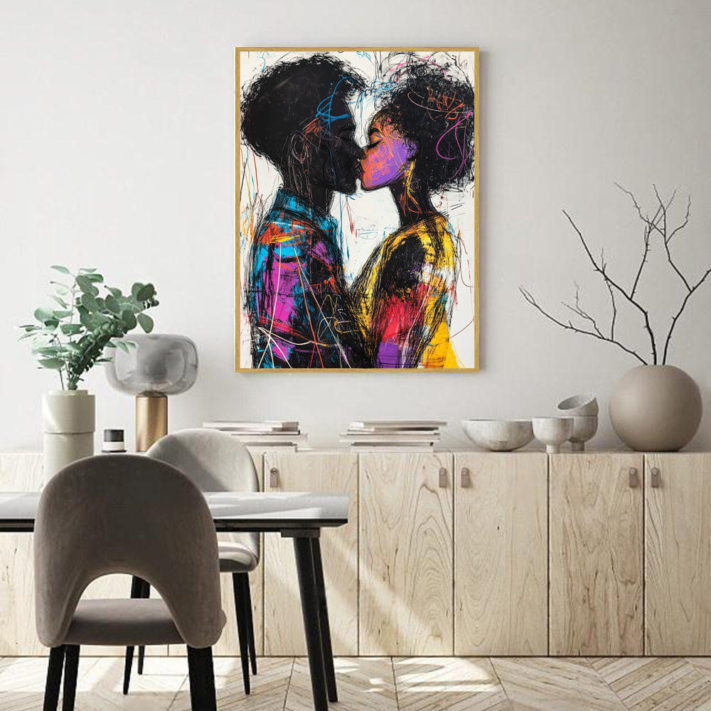 Vibrant Expression of Love-Canvas Wall Art