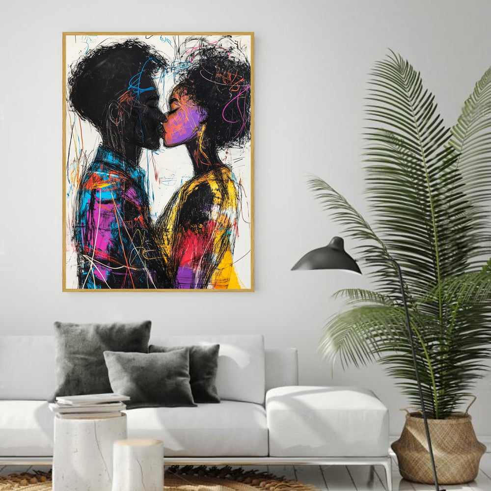 Vibrant Expression of Love-Canvas Wall Art
