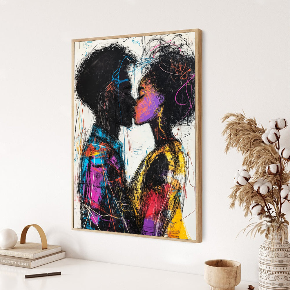 Vibrant Expression of Love-Canvas Wall Art