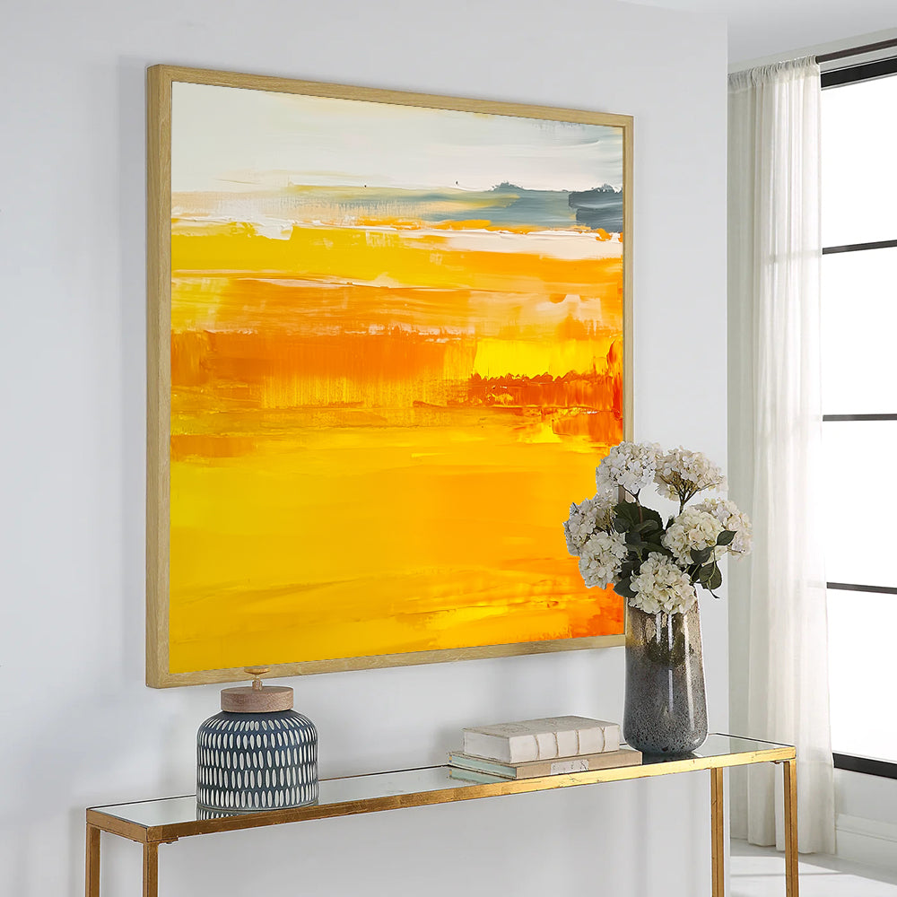 Golden Horizon Canvas Wall Art
