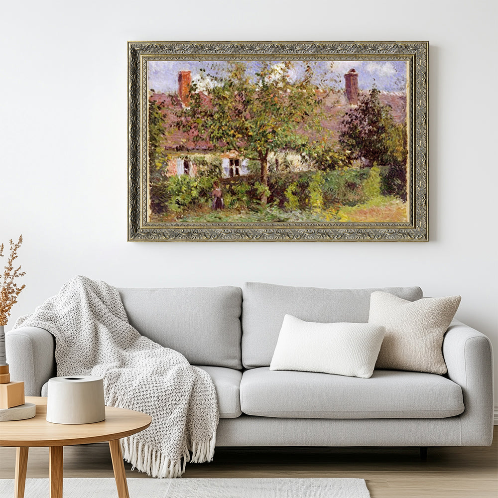 "Peasant House at Éragny" By Camille Pissarro