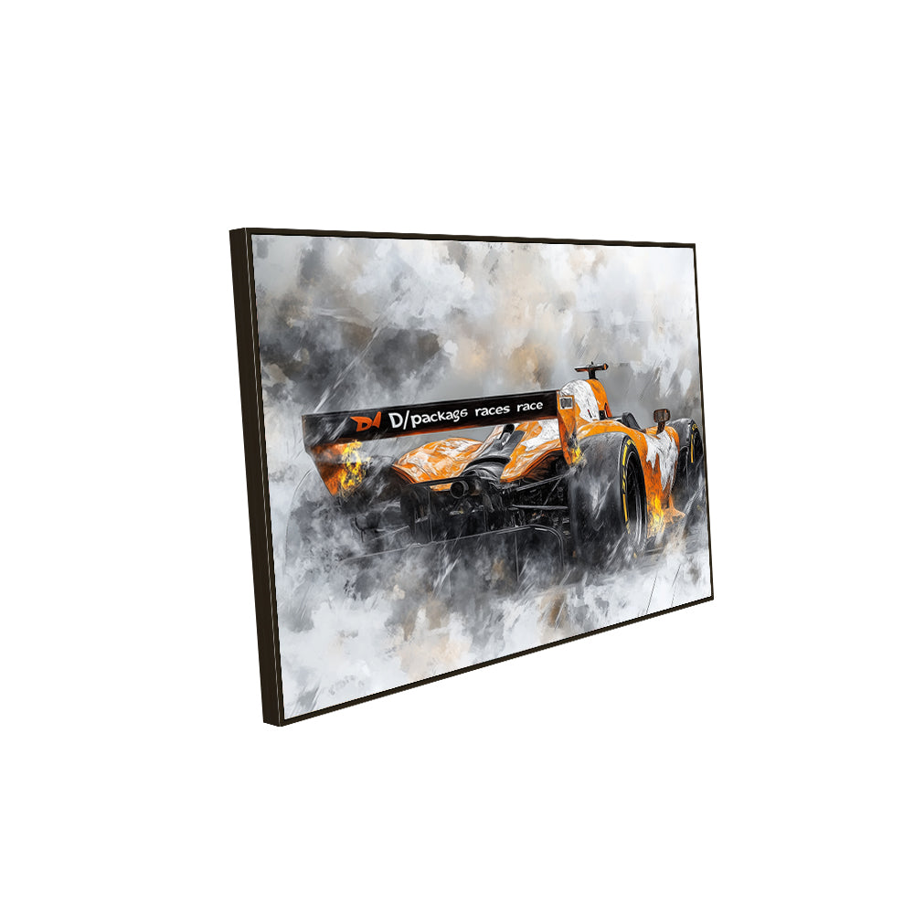 Speed And Smoke Racing Art Canvas Wall Art