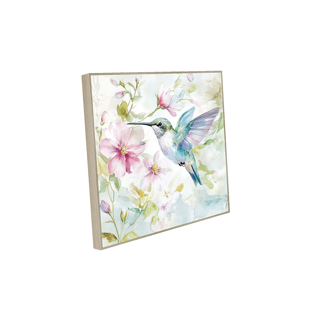 Hummingbird And Blossoms – Elegant Nature-Inspired Design Canvas Wall Art