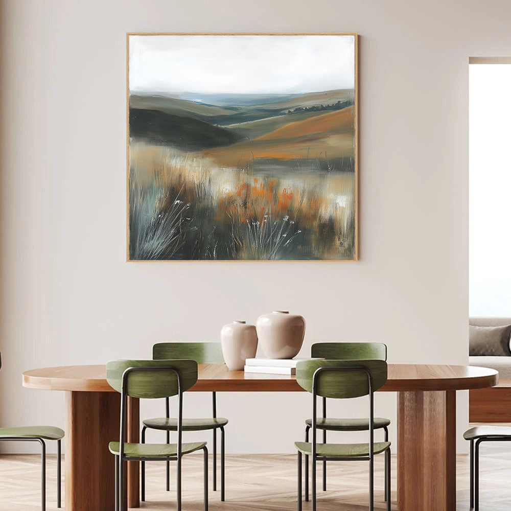 Serene Landscape - Rolling Hills And Rustic Beauty Canvas Wall Art