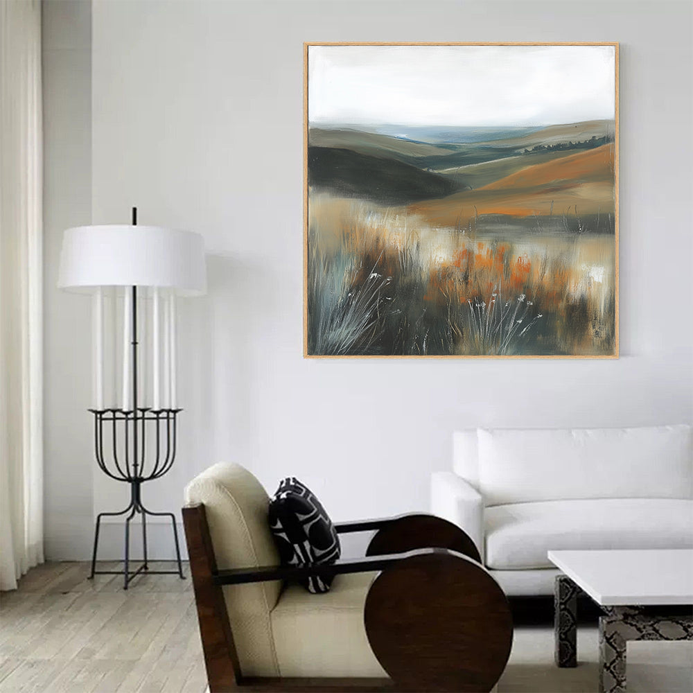 Serene Landscape - Rolling Hills And Rustic Beauty Canvas Wall Art