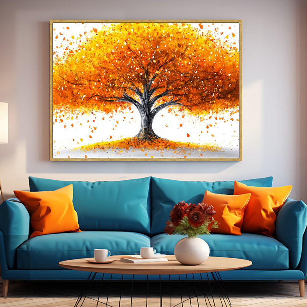Vivid Autumn Tree Canvas Wall Art