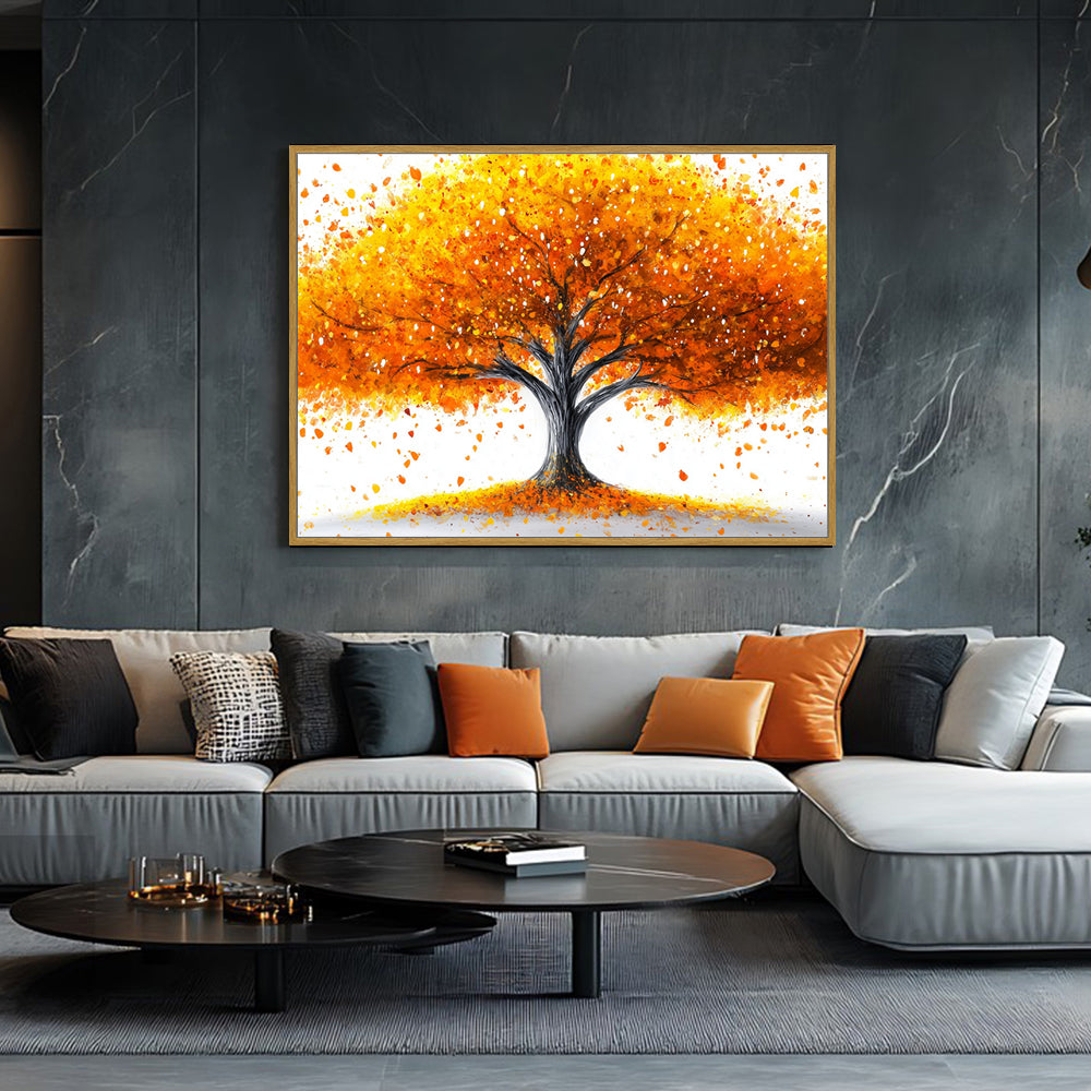 Vivid Autumn Tree Canvas Wall Art