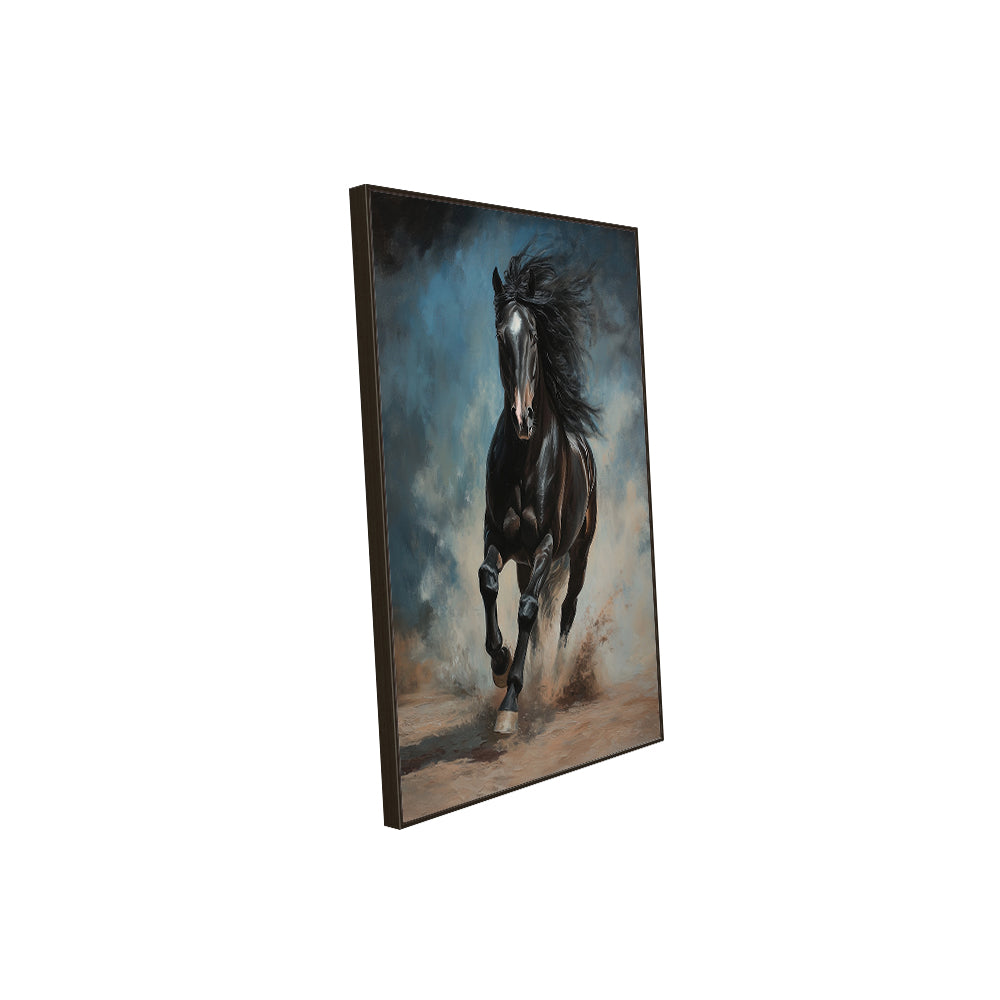 Majestic Black Stallion Canvas Wall Art