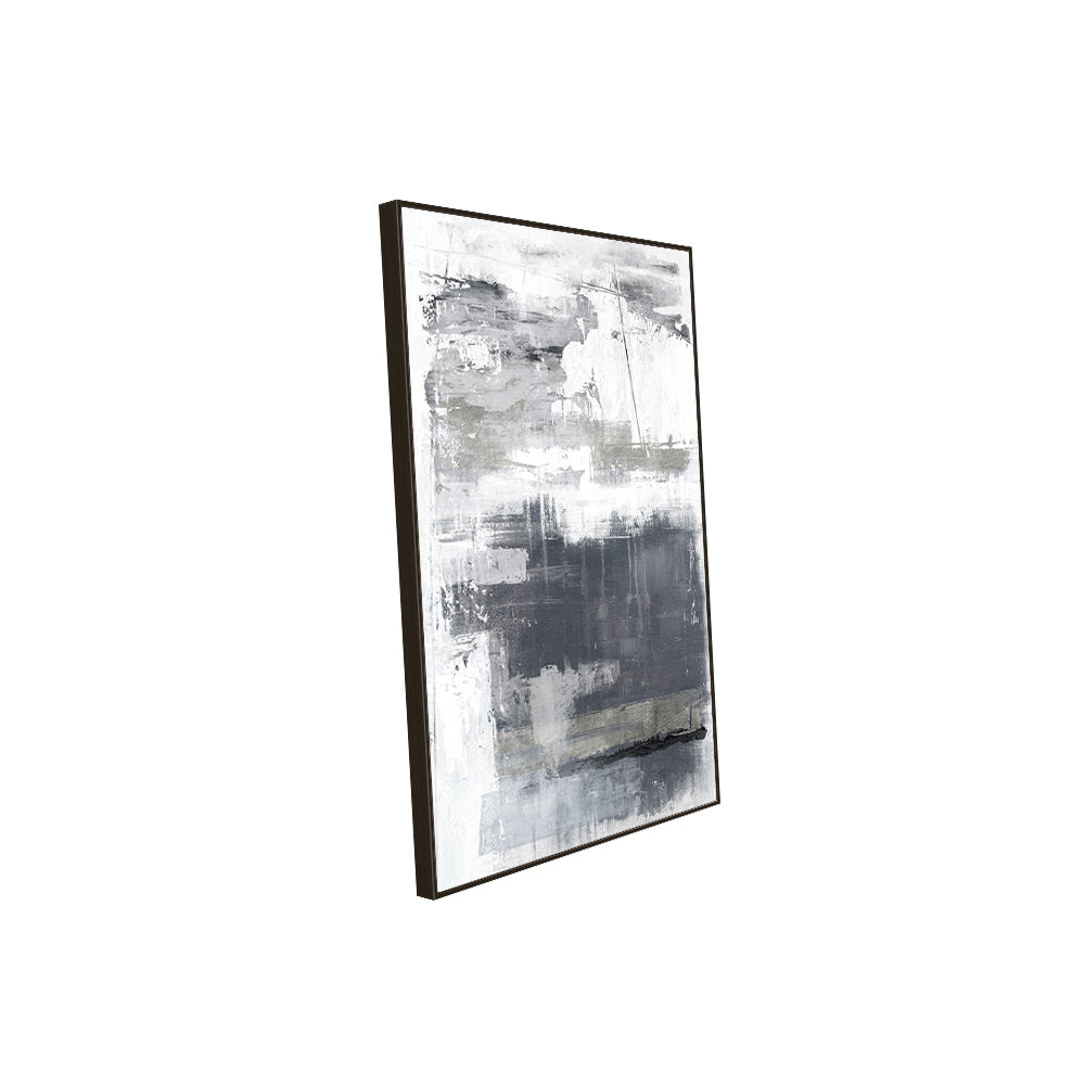 Gray & White Minimalist Design Canvas Wall Art