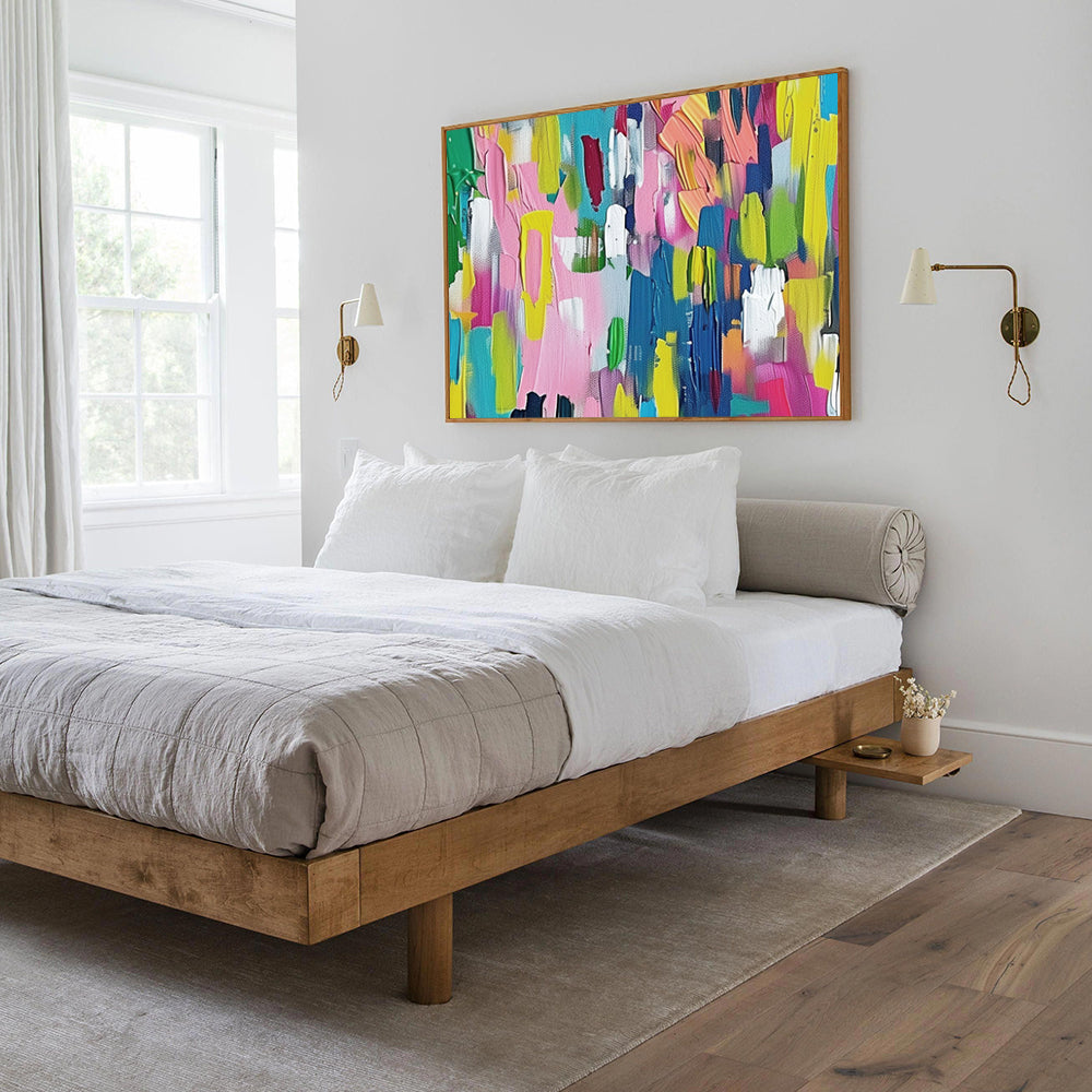 "Color Symphony: Abstract Brushstroke Canvas Wall Art"
