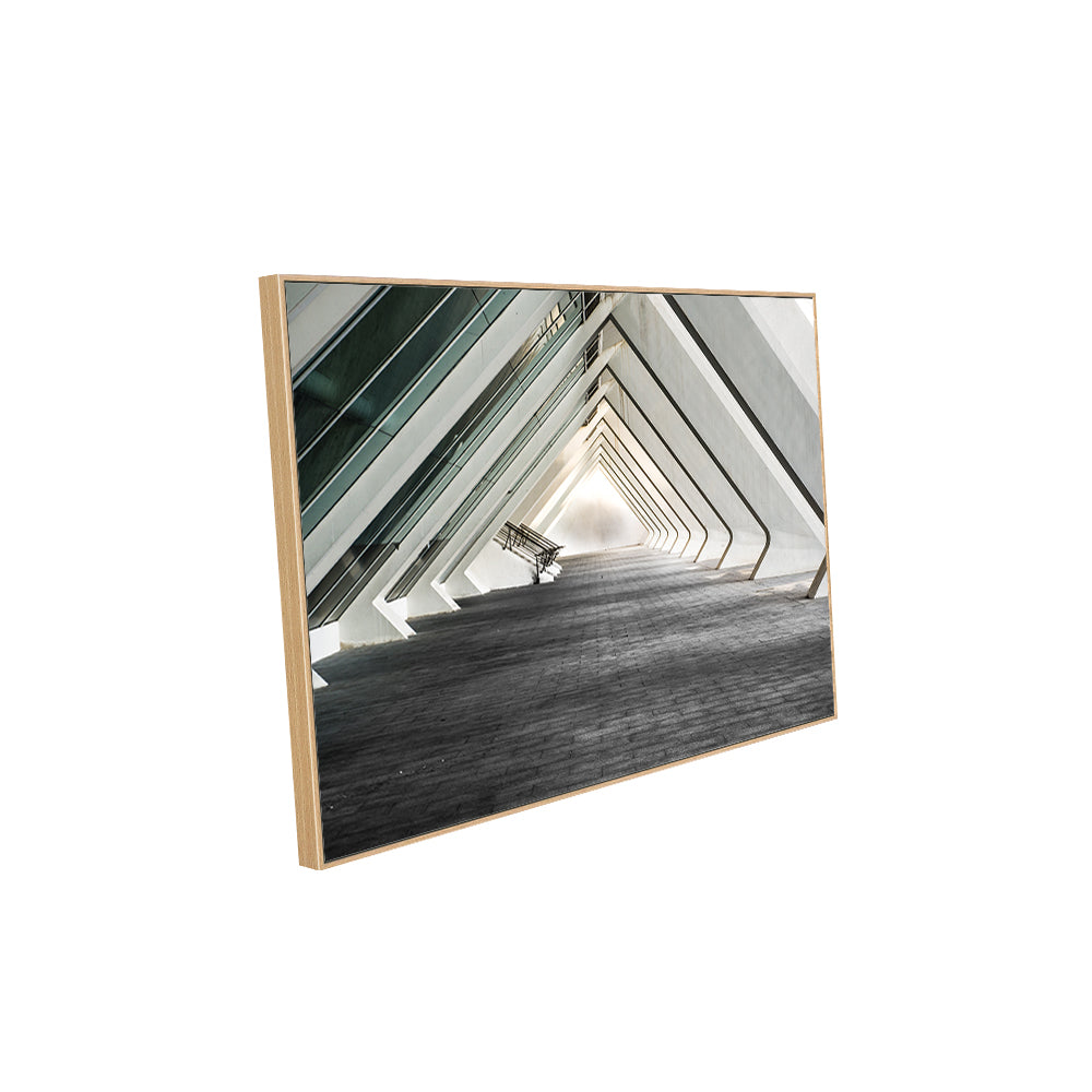 Futuristic Corridor Canvas Wall Art – Modern Architectural Elegance