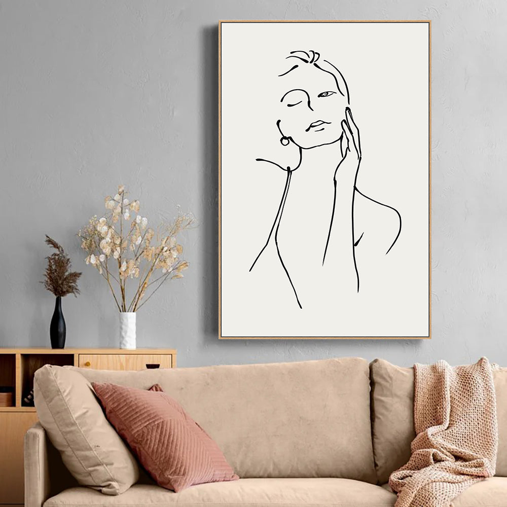 Elegant Minimalist Line Art Canvas Wall Art
