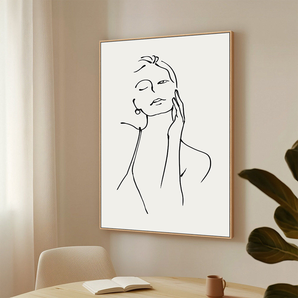 Elegant Minimalist Line Art Canvas Wall Art