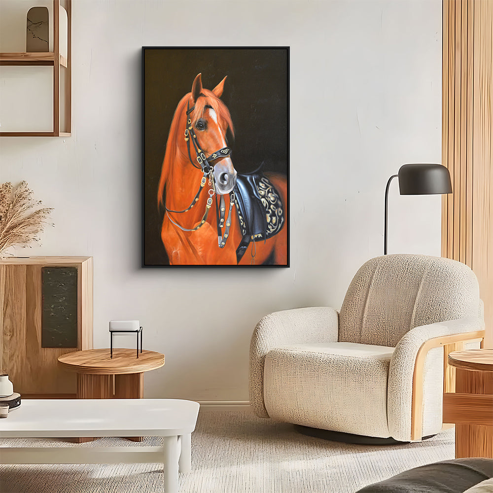 Majestic Chestnut Horse Canvas Wall Art