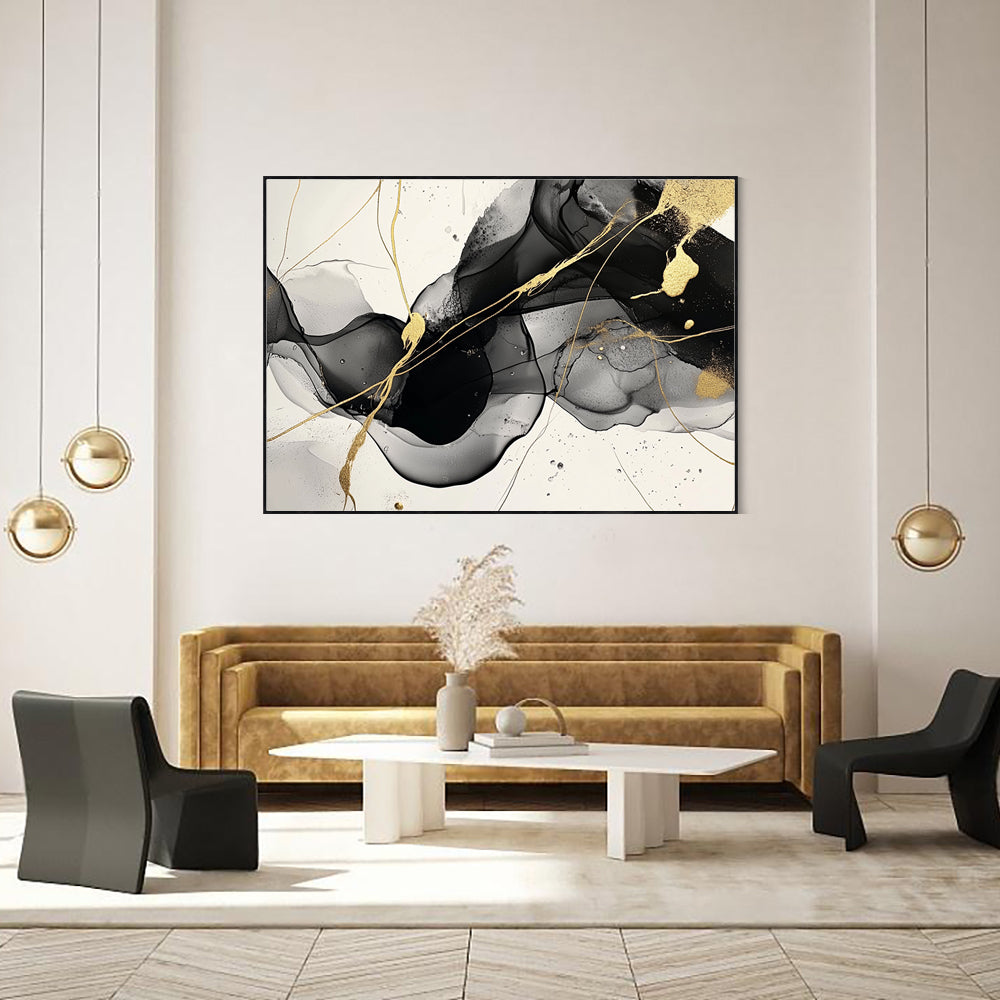 Modern Black And Gold Canvas Wall Art