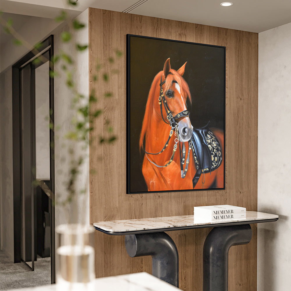 Majestic Chestnut Horse Canvas Wall Art