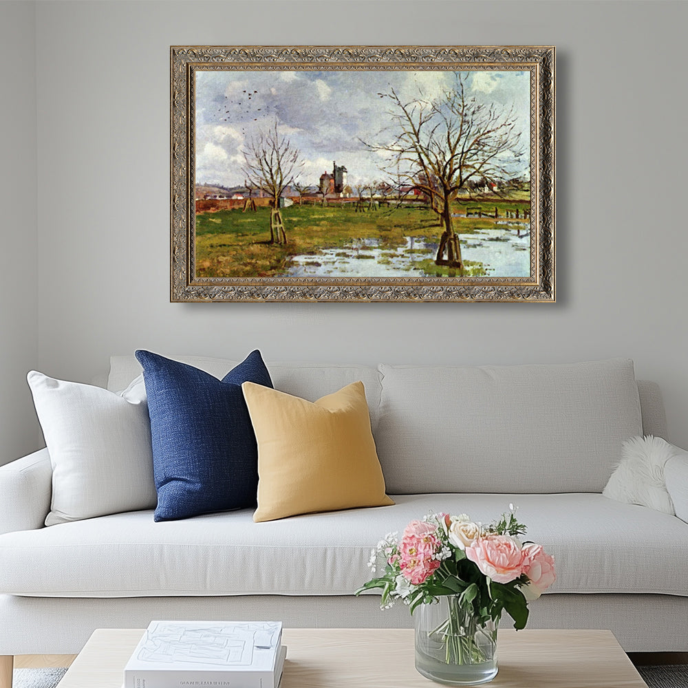 "Flood at Saint-Ouen-L'Aumône" By Camille Pissarro