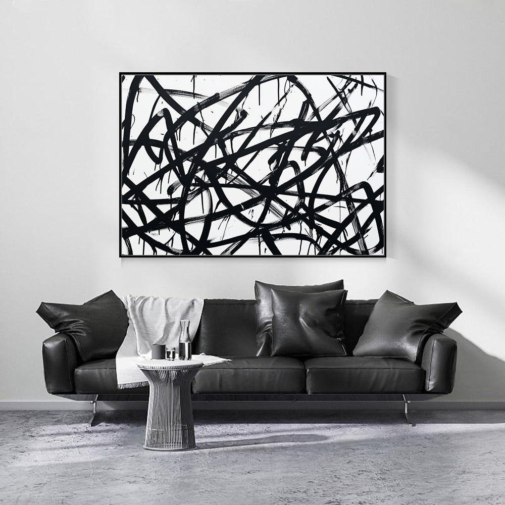 Black And White Expression Canvas Wall Art